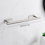Velaro No-Drill Stainless Steel Bathroom Accessory Set – Self-Adhesive Modern Towel & Robe Holders | Brushed Metal Finish