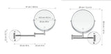 AuraVue LuxeBeam LED Vanity Mirror – Rechargeable Wall-Mounted Makeup Mirror with 1X/10X Magnification & Adjustable Lighting
