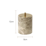 Valdore Emperador Marble Bathroom Accessories Set – 7-Piece Natural Stone Luxury Collection | Spa-Inspired Bathroom Décor