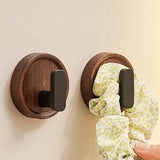Noiréa Walnut Wall Hook – Drill-Free Wooden Coat & Key Hook | Modern Minimalist Home Organiser