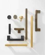 Valmere Brass T-Bar Cabinet Handles – Antique Brass Furniture Pulls | Luxury Modern Hardware