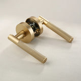 Aurelis Knurled Privacy Door Lever – Modern Keyless Interior Handle | Luxury Matte Door Hardware