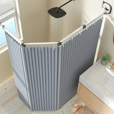 Nordeva Foldable Shower Screen Set – Waterproof Magnetic Curtain System | No-Drill Scandinavian Bathroom Divider