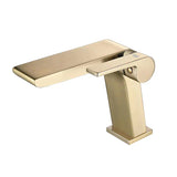 ShadowStream LuxeFall Basin Mixer – Gun Grey Waterfall Bathroom Faucet | Luxury Solid Brass Vanity Tap