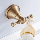 CopperVale Vintage Bathroom Hardware Set – Antique Brass Wall-Mounted 3-Piece Bathroom Accessory Collection
