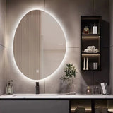 NovaLume LED Vanity Mirror – Irregular Frameless Wall Mirror | Touch-Control Ambient Lighting