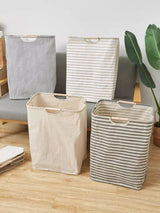 NaturaFold Cotton Laundry Basket – Waterproof Foldable Storage Hamper | Compact Eco-Friendly Organiser