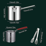 KuroKrisp Japanese Fry Pot – 304 Stainless Steel Tempura Pan Set | Oil-Saving Deep Fry Cooker