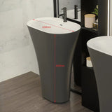 Monolith Solid Surface Pedestal Basin – Freestanding Designer Bathroom Sink | Luxury Matte & Gloss Modern Washstand