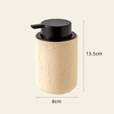 SatoriStone Foaming Soap Dispenser – Travertine-Effect Japandi Pump Bottle | Minimalist Bathroom Accessory