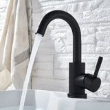 OnyxFlow Swivel Basin Mixer – Black Nickel Bathroom Faucet | 360° Stainless Steel Sink Tap
