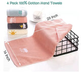 PureLoom Cotton Towel Collection – 4-Piece Ring-Spun Cotton Set | Soft Absorbent Everyday Luxury Towels