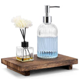 RustiTray Decorative Wooden Tray Stand – Rustic Farmhouse Organizer for Bathroom, Kitchen & Vanity