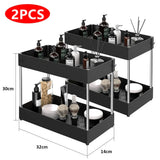 FlexiStore Under-Sink Organiser – Pull-Out Cabinet Storage Rack | Multi-Level Kitchen & Bathroom Drawer System