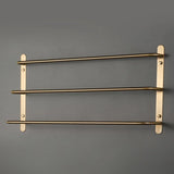 CopperLine Compact Towel Rail with Hook – Chrome Copper Wall Holder | Space-Saving Luxury Bathroom Storage