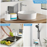 Velora Sync Sink Organiser – 5-in-1 Soap Dispenser & Kitchen Cleaning Station with Sponge Holder