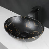 Veloura Oval Countertop Basin – Gloss Ceramic Vessel Sink | Modern Luxury Bathroom Wash Basin