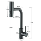 CascadeFlow Pull-Down Kitchen Mixer – 360° Swivel Stainless Steel Faucet | Waterfall Spray Sink Tap