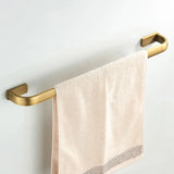VintageForge Antique Brass Bathroom Accessory Set – 4-Piece Wall-Mounted Hardware Collection
