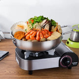 CasaFlame Stainless Steel Paella Pan – Multi-Purpose Sauce & Seafood Cooking Pan | Durable Kitchen Cookware