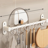 CulinaRail Wall Organiser – Multifunctional Kitchen Storage Rack | Space-Saving Utensil & Lid Holder