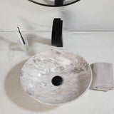 Veloura Oval Countertop Basin – Gloss Ceramic Vessel Sink | Modern Luxury Bathroom Wash Basin