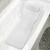 Auralux HydroComfort Full-Body Non-Slip Bathtub Cushion with Headrest – 4D Ventilated Spa Bath Mat with Suction Cups | Quick-Dry Luxury Bath Support Pad