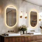 Velaris Oval LED Vanity Mirror – Anti-Fog Illuminated Bathroom Mirror with Aluminium Frame