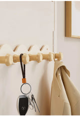 Arqevia RuralHook 6-Hook Wall Rack – Rustic Aluminium Coat & Towel Hooks | Heavy-Duty Drill-Mounted Storage for Bathroom, Kitchen & Hallway