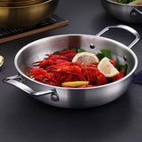 CasaFlame Stainless Steel Paella Pan – Multi-Purpose Sauce & Seafood Cooking Pan | Durable Kitchen Cookware