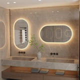 Aurelia Glow LED Oval Mirror – Frameless Bathroom Vanity Mirror with Anti-Fog Heating & Smart Touch Dimming
