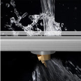 StreamLine Brushed Steel Shower Channel – 304 Stainless Steel Linear Floor Drain | Anti-Odour Wet Room Drainage System