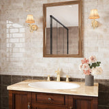 Travéline Stone Subway Panels – Peel & Stick Beige Backsplash Tiles | Waterproof 3D Kitchen & Bathroom Wall Décor