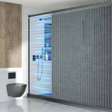 Velmora Magnetic Shower Curtain – Waterproof Linen-Effect Bathroom Curtain | Foldable Minimalist Shower Screen