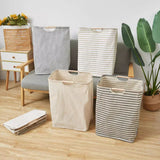 NaturaFold Cotton Laundry Basket – Waterproof Foldable Storage Hamper | Compact Eco-Friendly Organiser
