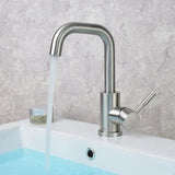 OnyxFlow Swivel Basin Mixer – Black Nickel Bathroom Faucet | 360° Stainless Steel Sink Tap