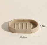 StoneAura Natural Stone Bathroom Accessory – Premium Sandstone Bathroom Décor | Elegant Eco-Friendly Bathroom Essential