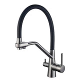 PureStream 3-Way Kitchen Mixer Tap – Filtered Water Faucet | 360° Swivel Hot & Cold Sink Mixer