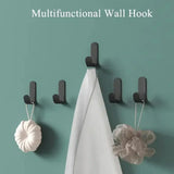 Novalith FlexiGrip 6-Pack Self-Adhesive J-Hooks – Heavy-Duty Waterproof Wall Hooks | No-Drill Multi-Purpose Organisers for Bathroom, Kitchen & Home