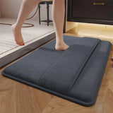AquaVelours Super Absorbent Bath Mat – Ultra-Soft Coral Velvet, Non-Slip & Quick-Dry Comfort Rug