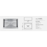 ArtisanEdge Stainless Steel Kitchen Sink – Handmade Square Basin | Commercial-Grade Modern Sink System