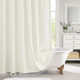 AlderLoom LinenShield Waterproof Shower Curtain – Rustic Linen-Effect Fabric Bathroom Curtain for Farmhouse & Boutique Hotel Style Bathrooms