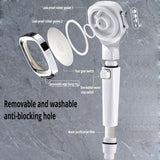 HydroVibe Square Shower Head – High-Pressure Handheld Spray System | Water-Saving Adjustable Bathroom Shower