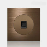 VeronaVolt Vintage Wall Switch & Socket – Coffee Bronze Electrical Outlet | Retro LED Power Plate