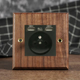 Maison Voltier Walnut Toggle Switch – Vintage Brass Wall Switch with USB Option | Luxury Retro Electrical Hardware