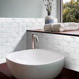 Arqevia RetroBrick Peel & Stick Wall Tiles – 6-Piece Vintage Brick Effect Splashback Panels | Waterproof Self-Adhesive Industrial Wall Décor (300 × 150 mm)