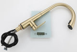 LustraGold Kitchen Faucet – Brushed Gold Sink Mixer | Hot and Cold Water Control | Modern Faucet with Ceramic Cartridge