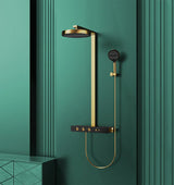 Aurelius ThermoSpa Shower System – Concealed Rainfall Thermostatic Shower Set | Luxury Gold Bathroom Upgrade