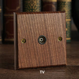Maison Voltier Walnut Toggle Switch – Vintage Brass Wall Switch with USB Option | Luxury Retro Electrical Hardware