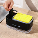 Velora DualFlow Soap Dispenser – Refillable 2-Way Kitchen Sink Pump with Sponge Press System
